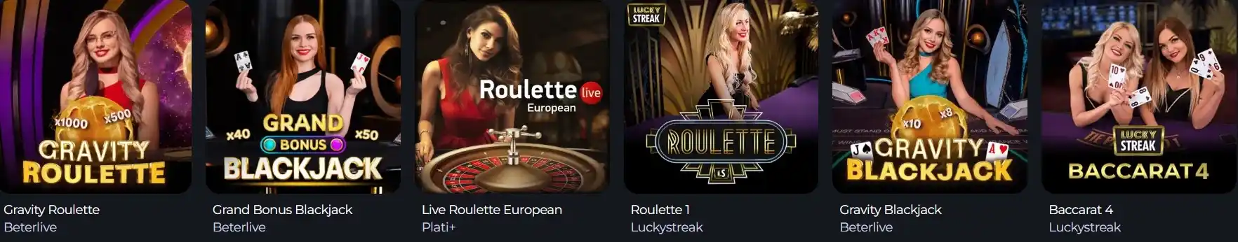 JeetCity Casino live roulette and blackjack games